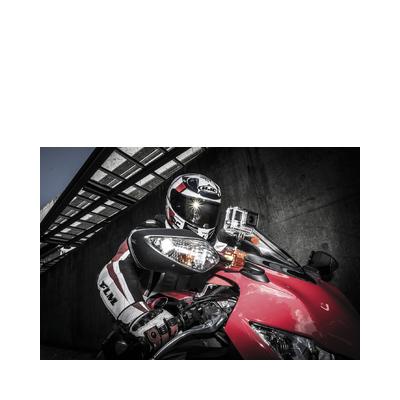 Die Rollei Hell Rider Halterung ist für den Einsatz an Motorrädern entwickelt worden.