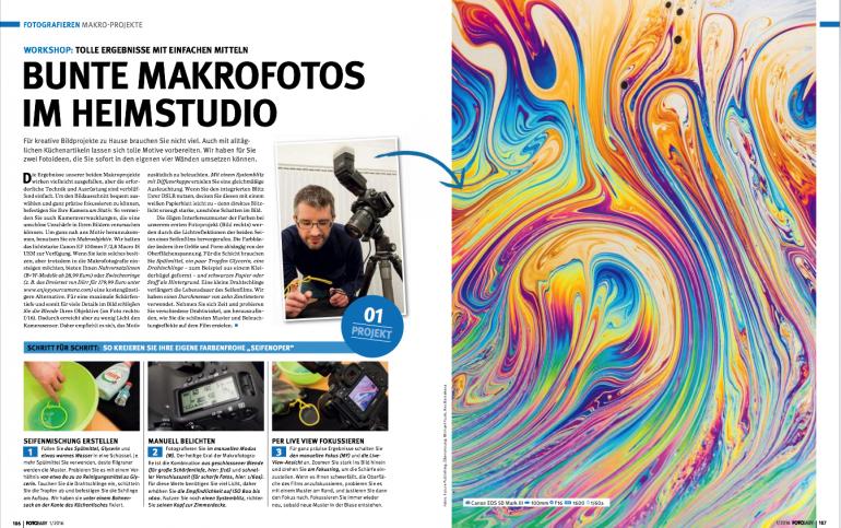 Bunte Makrofotos im Heimstudio