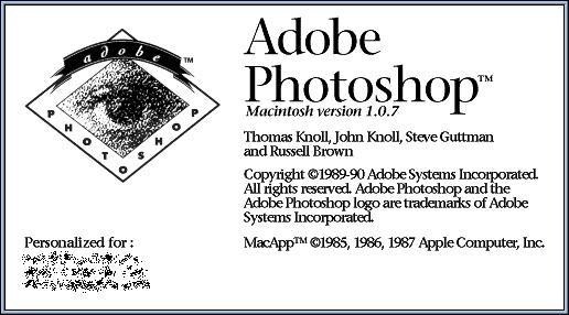 Photoshop-Geschichte: So entwickelte sich das Programm (und auch das Logo) von 1990-heute.
1990: Am 19. Februar 1990 veröffentlicht Adobe die Version Photoshop 1.0. Das Programm ist exklusiv für Macintosh-Computer erhältlich.
