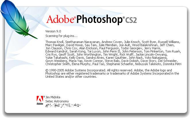 2005: CS2 trumpft mit den mittlerweile unverzichtbaren Smartobjekten, dem Verkrümmen-Werkzeug und dem Bildverwaltungs-Plug-in Adobe Bridge auf. 