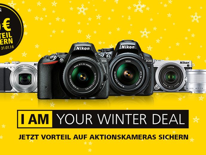 Bei der Nikon-Winteraktion können Kunden bei bestimmten Produkten bis zu 50 € einsparen.