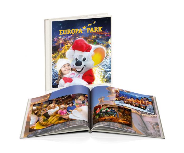 Mit einer neuen App können Fotos von einem Europa-Park-Besuch in ein Fotobuch umgewandelt werden.