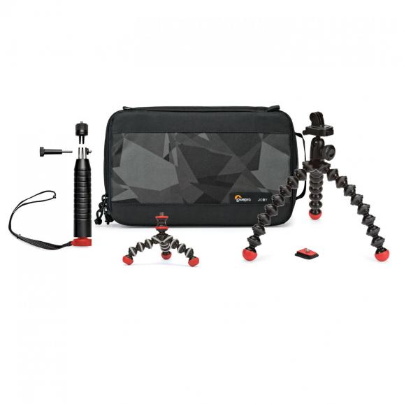 Für Action-Cam-Einsteiger lohnt womöglich ein Blick auf das Action Base Kit (ca. 92 Euro) von Joby, bestehend aus drei Stativen und einer Tasche.