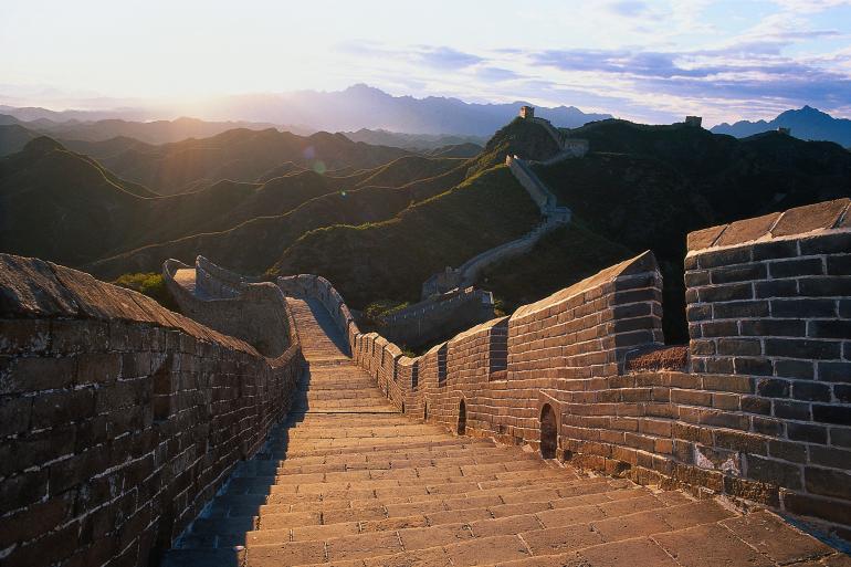 Teil der Chinatour ist unter anderem ein abendliches Shooting an der Chinesischen Mauer.