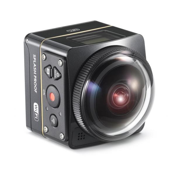 Das Objektiv der Pixpro SP360 4K bietet eine Lichtstärke von F/2,8, eine Brennweite von 8,2mm (äquivalent zu KB) und ist optisch bildstabilisiert.