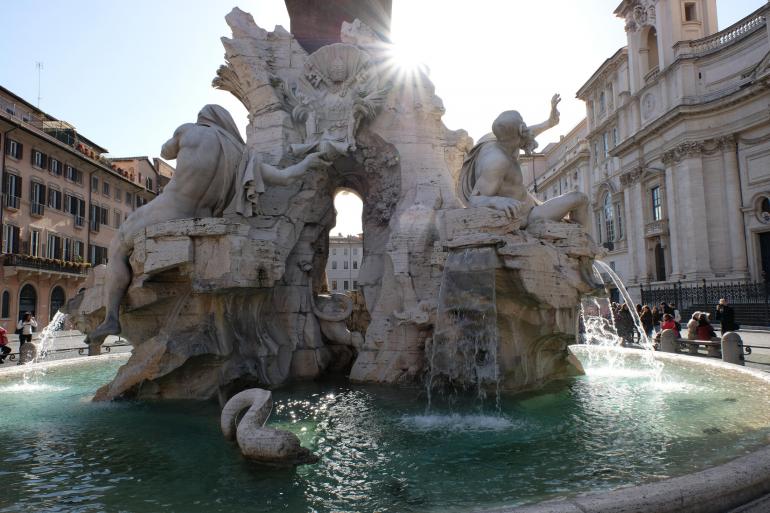 Fontana dei quattro Fiumi: Blende f/8, ISO 200, Belichtungszeit 1/210s