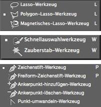 Zahlreiche Werkzeuge stehen Ihnen zum Freistellen zur Verfügung.