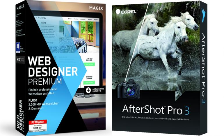 Mit AfterShot Pro 3 und Web Designer Premium gibt es zwei neue Programme im Grafikbereich, die die Bearbeitung von Fotos oder Websiten erleichtern.