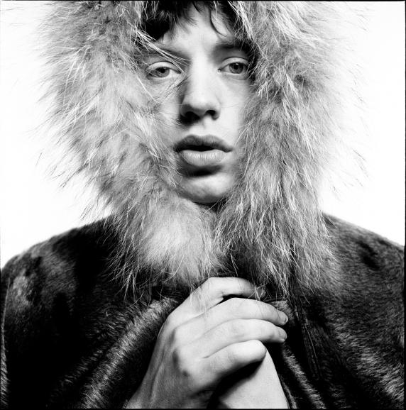 David Bailey, Mick Jagger, Fur Hood, 1964, printed 2001