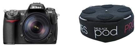 Nikon D300 und Bohnensack The Black Pod