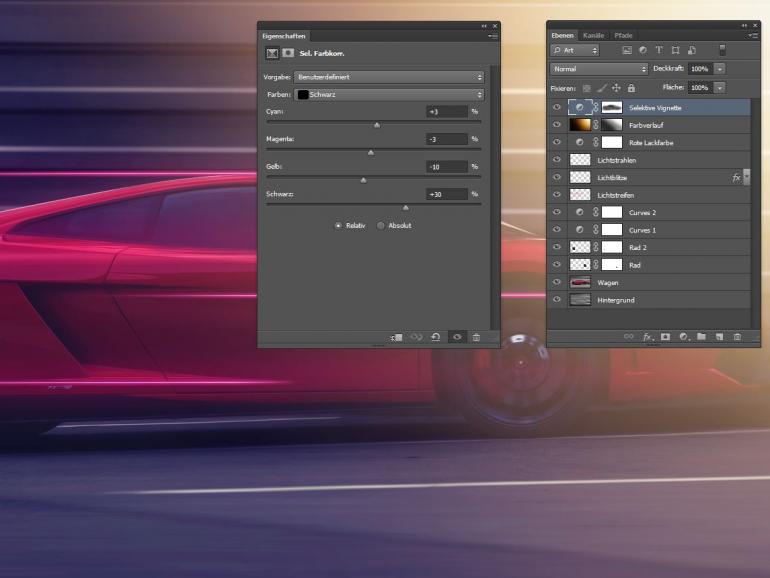 So erzeugen Sie dynamische Autobilder mit Photoshop