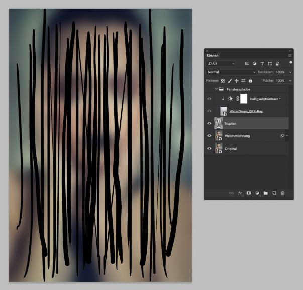 Porträt-Effekt in Photoshop: Nasse Scheibe