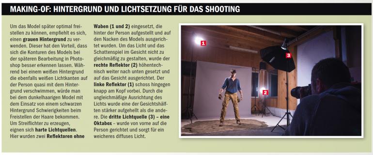 Making-of: Hintergrund und Lichtsetzung für das Shooting