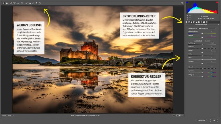 Camera Raw im Überblick: Funktionen und Einstellungen