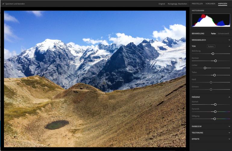 Lightroom: Webbearbeitung im Webbrowser