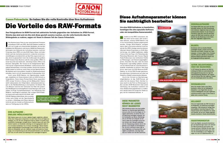 Die Vorteile des RAW-Formats