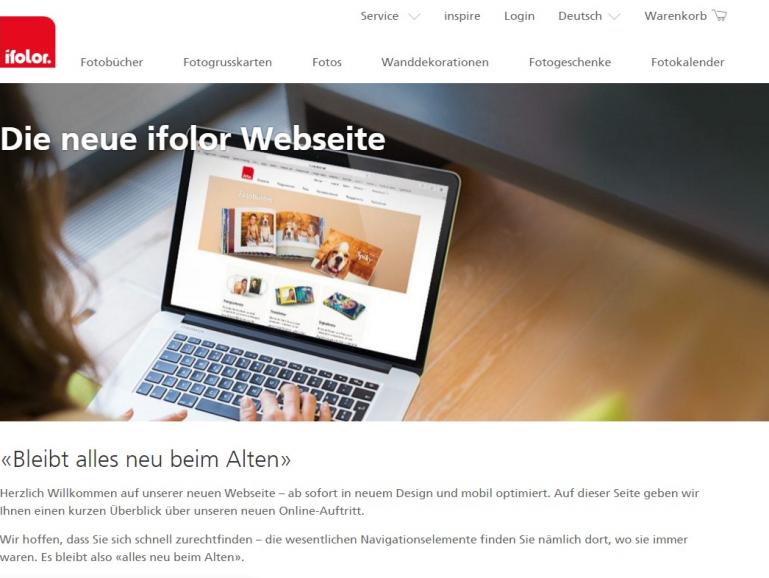 ifolor mit neuem Webauftritt