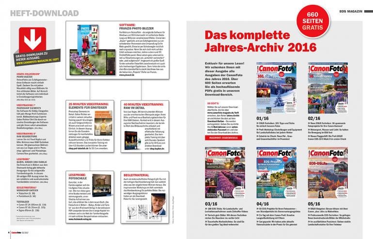 Neu am Kiosk und online: CanonFoto 02/2017 