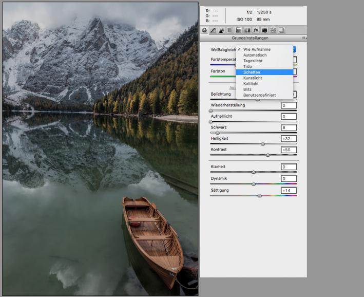 So geht RAW-Entwicklung in Photoshop