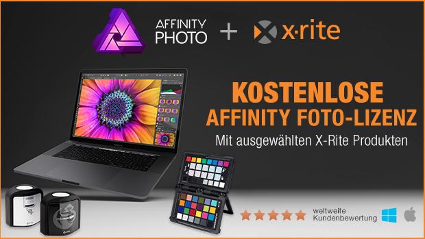 X-Rite Aktion: Gratis Affinity Photo Lizenz beim Kauf eines ausgewählten Produkts