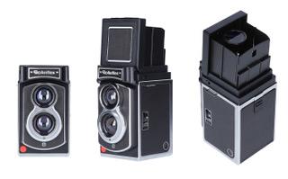 Retro Sofortbildkamera von Rollei mit Doppellinse