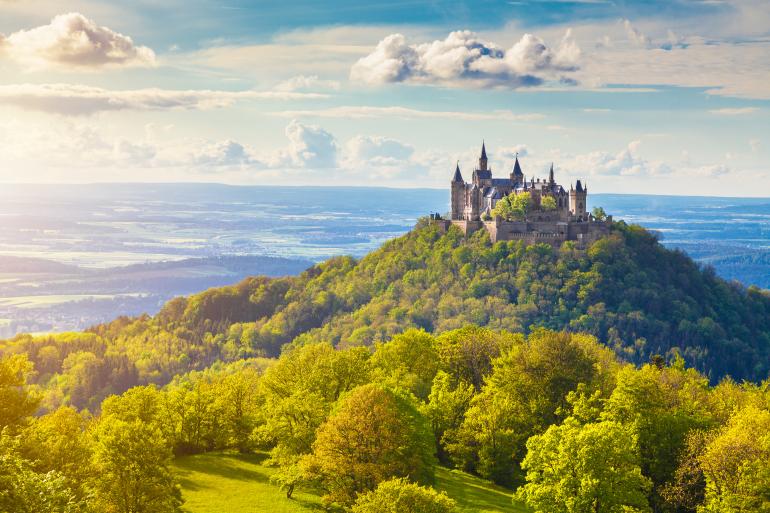 Burg Hohenzollern in der schwäbischen Alb.