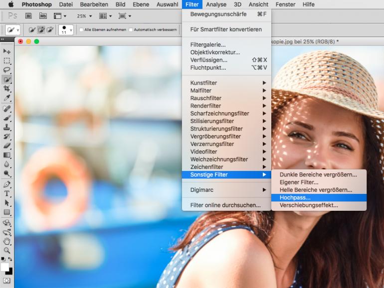Der Hochpass-Filter in Photoshop - Schärfen sie Ihre Porträts gekonnt nach