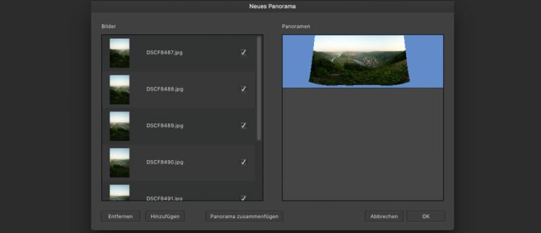 Panoramabilder mit Affinity Photo