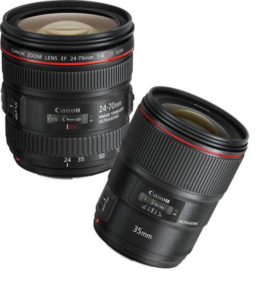 Als Objektive nutzen wir das EF 24-70 f/4 L IS USM (780 Euro) und das EF 35mm L II USM (1.800 Euro). Beide lassen sich über den Adapter EF-EOS M (120 Euro) uneingeschränkt nutzen.