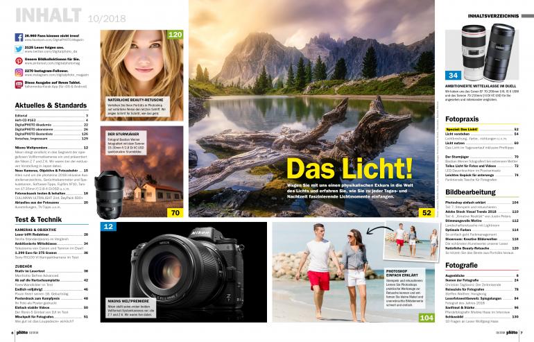 Ab sofort im Handel und als Download: DigitalPHOTO 10/2018 - Nikon präsentiert zwei Vollformat-Systemkameras!