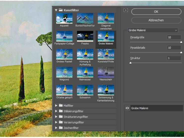 Kunstfilter und Malfilter kombinieren - Photoshop einfach erklärt