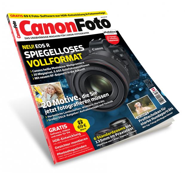 Jetzt erhältlich: CanonFoto 06/2018 - Alles zur neuen EOS R!