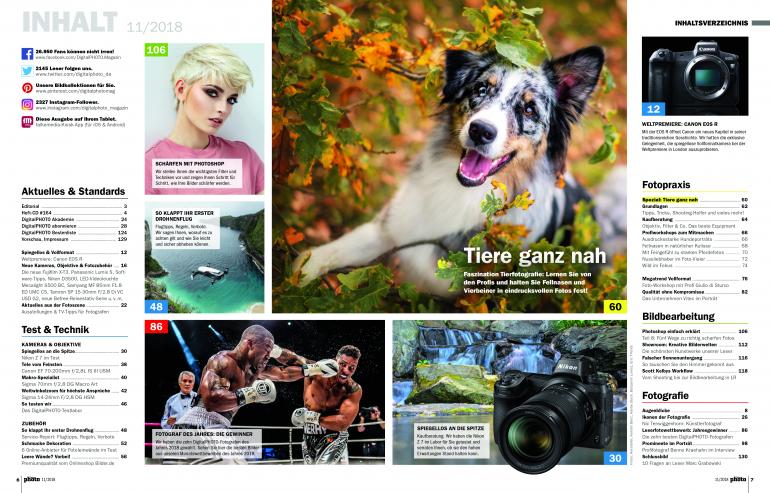Jetzt erhältlich: DigitalPHOTO 11/2018 - Megatrend spiegelloses Vollformat!