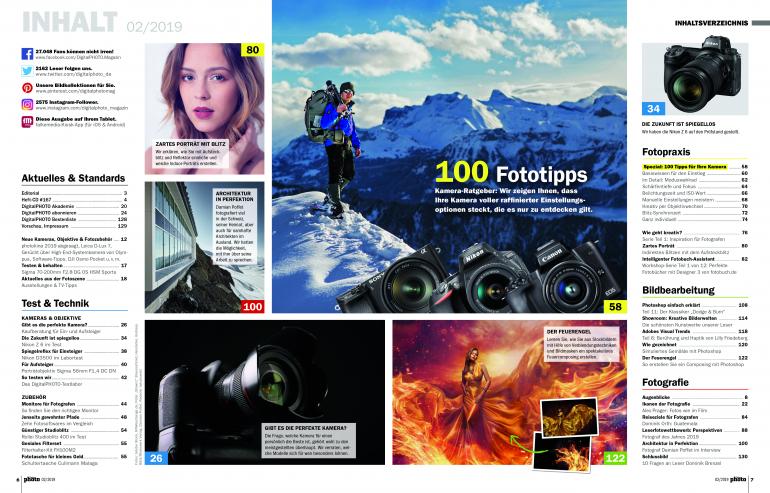 Ab sofort im Handel: DigitalPHOTO 02/2019 - Die 100 besten Fototipps!