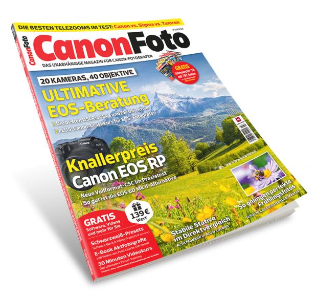 CanonFoto 03/2019 ab sofort erhältlich: 20 aktuelle EOS-Modelle im Vergleich + 40 Objektive