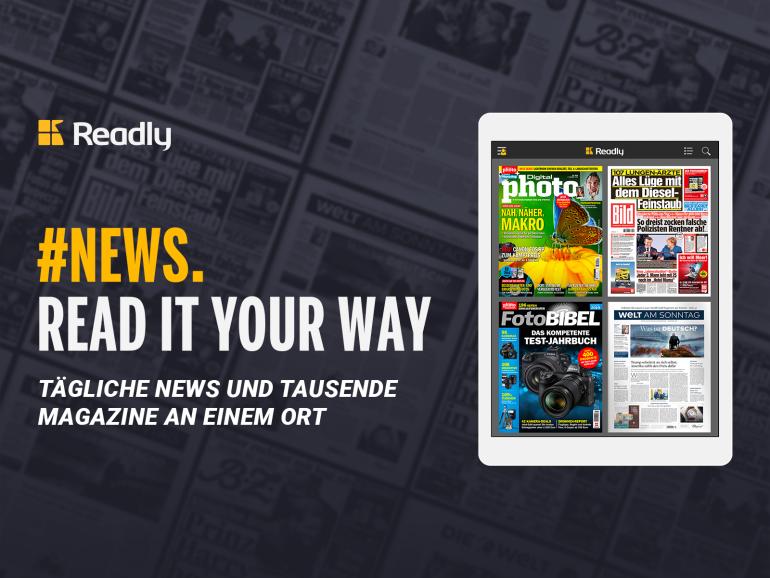 Readly jetzt auch mit Tageszeitungen – zusätzlich zu tausenden Magazinen!