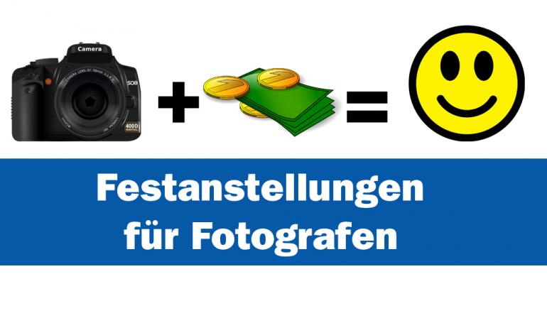 Geld verdienen mit Fotografie - ohne Risiko der Selbstständigkeit! 