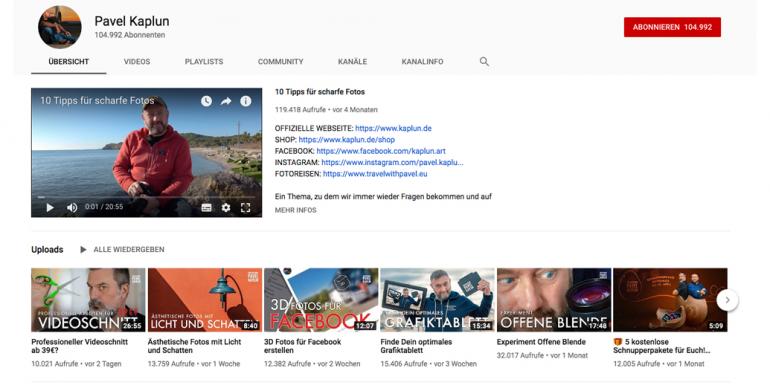 YouTube: 5 Kanäle für Fotografiebegeisterte