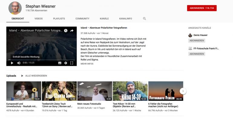 YouTube: 5 Kanäle für Fotografiebegeisterte