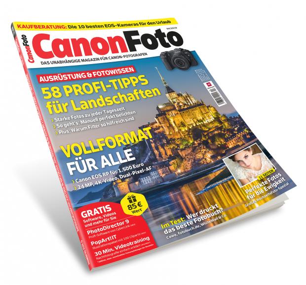 CanonFoto 04/2019 ab sofort erhältlich: 58 Profi-Tipps für Landschaftsfotografie + Canon EOS Bestenliste
