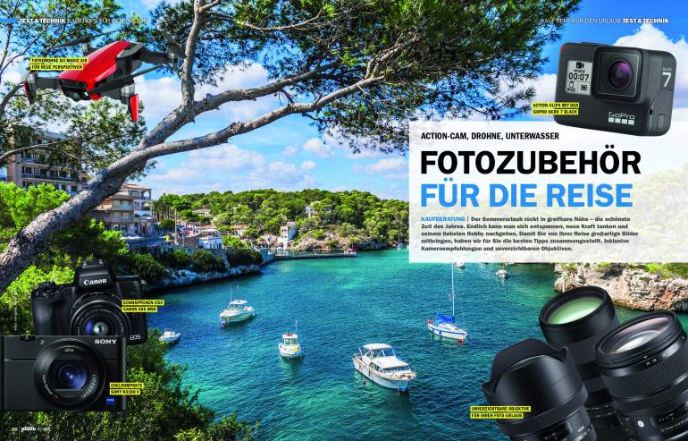 Unverzichtbares Fotozubehör. Objektive, Drohnen, Action-Cams. Plus: Equipment mieten statt kaufen.