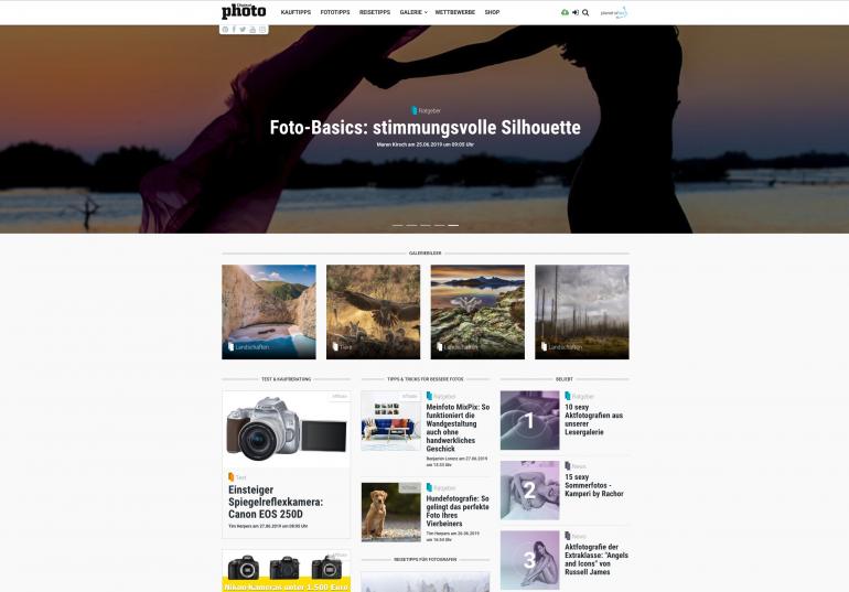 Die neue Startseite von digitalphoto.de. Im Gewand eines modernen Online-Magazins. Responsive Design inklusive.