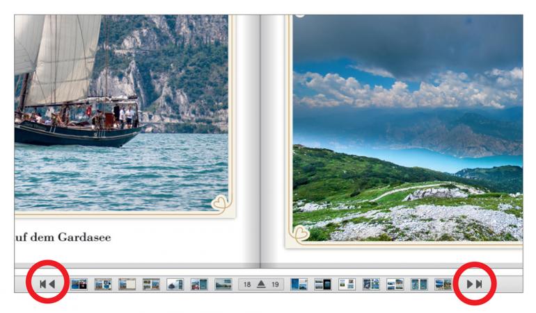 Mit cleveren Tools Fotobuchseiten blättern & bearbeiten