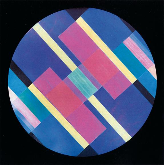 Leuchtende Diagonalstreifen, 1980