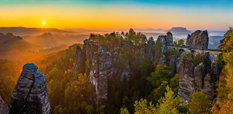 Elbsandsteingebirge in Sachsen