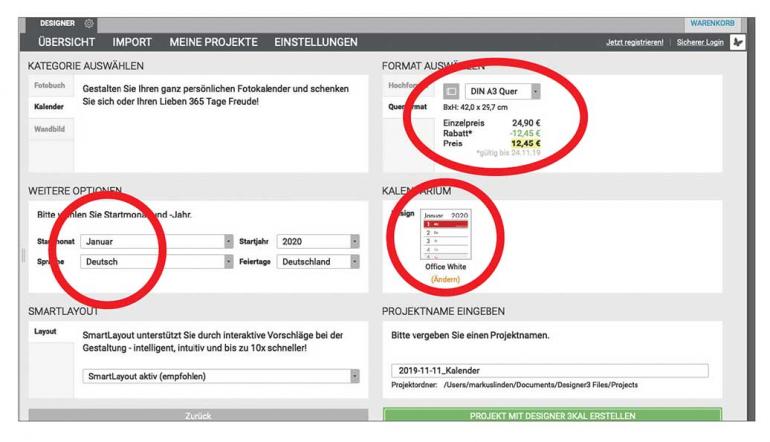 Das perfekte Geschenk zum Fest: Kalender mit DESIGNER 3 gestalten