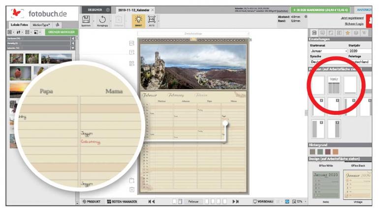Das perfekte Geschenk zum Fest: Kalender mit DESIGNER 3 gestalten
