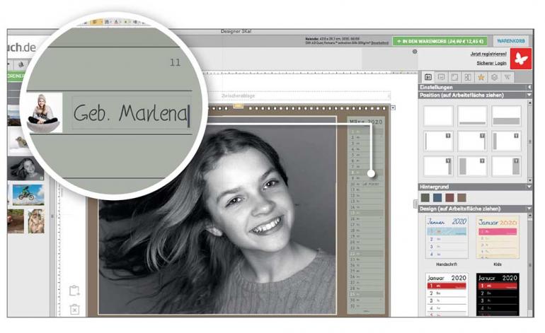 Das perfekte Geschenk zum Fest: Kalender mit DESIGNER 3 gestalten
