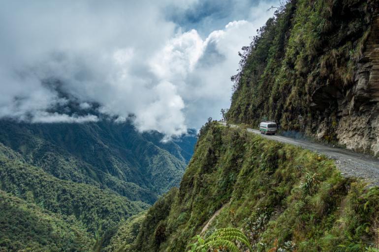 Yungas-Straße in Bolivien