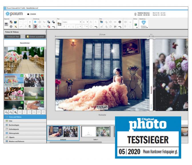 Das Fotobuch von Pixum erhält das Testlogo TESTSIEGER.